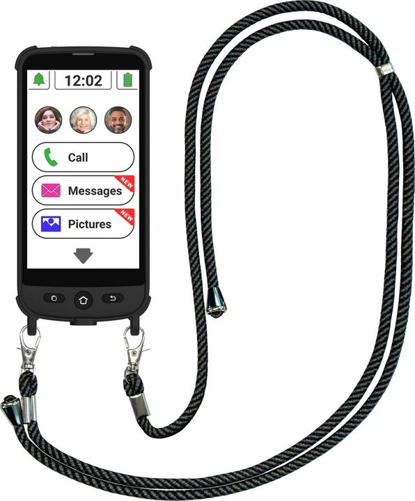 Produktbild Swissvoice S510M Case Senioren Smartphone - 4G +- SOS knop - Android 12 - Whasapp - Met nomad case en koord