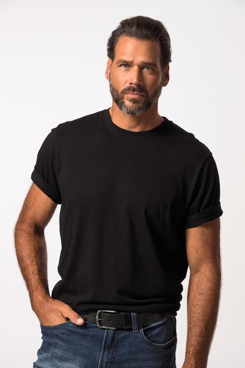 Immagine prodotto JP1880 T-shirt basic di cotone pettinato con scollo a girocollo, disponibile fino alla taglia 8XL (7XL)