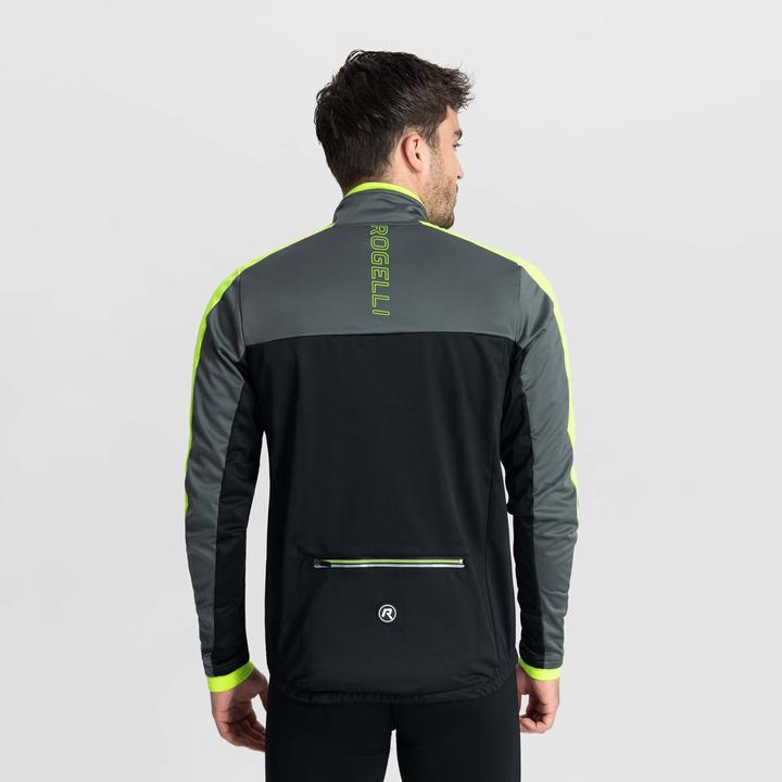 Actual product image Rogelli Freeze Winter Fietsjack Heren - Wielrenjack - Zwart, Grijs, Fluor - Maat S (S)