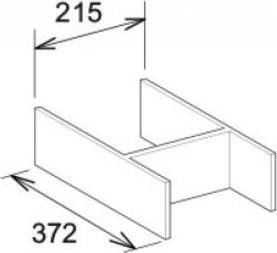 Image du produit Keuco Compartimentage intérieur EDITION 400 f profondeur de meuble 535mm 215x90x322mm taille S