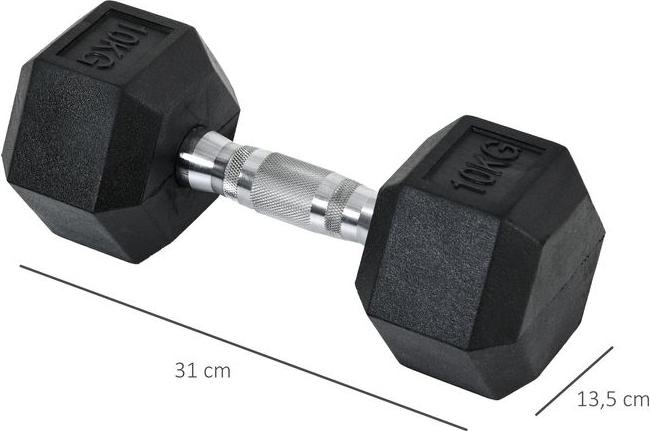 Image du produit Swisshandel24 Haltères hexagonaux set de 2 haltères en fonte poignée moletée set d'haltères set d'haltères poids (2 x 10 kg)