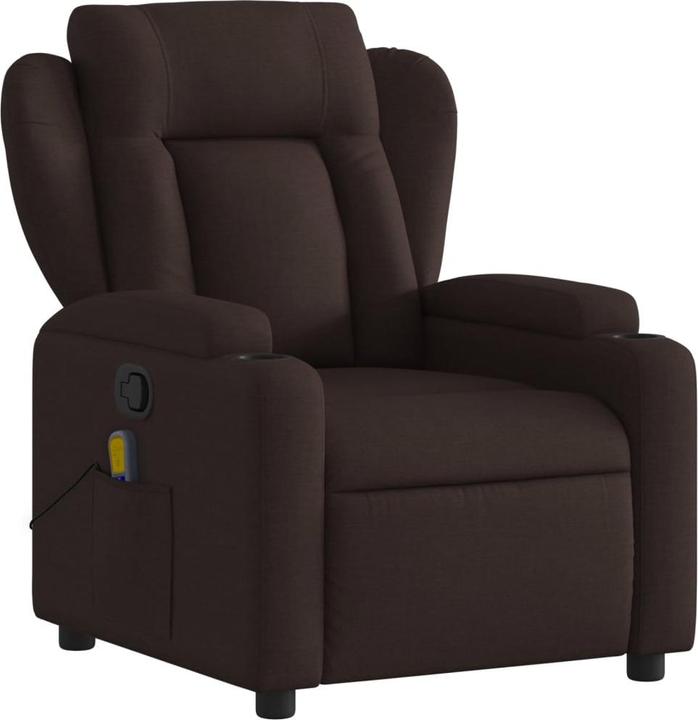 Immagine prodotto vidaXL Sedia da massaggio in tessuto marrone scuro,Colore: Marrone scuro,Materiale