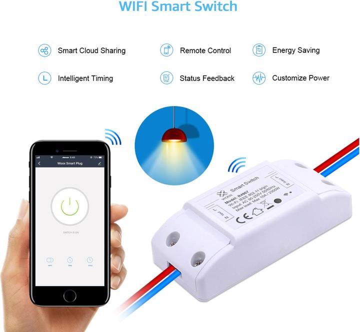 Immagine prodotto Woox Smart Switch per l'illuminazione alogena esistente (Attuatore dell'interruttore)