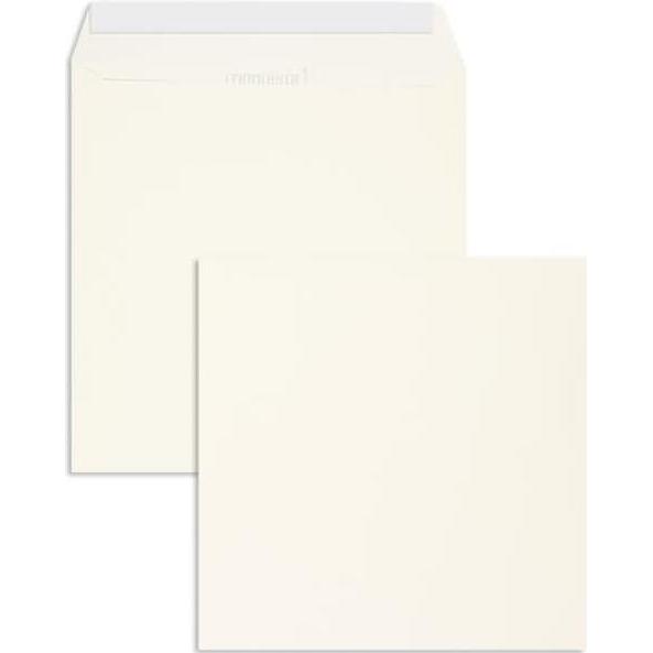 Blanke, Briefumschlag, Briefumschläge Conqueror Texture 220x220mm 120g/qm haftklebend VE=250 Stück weiss (250 x)