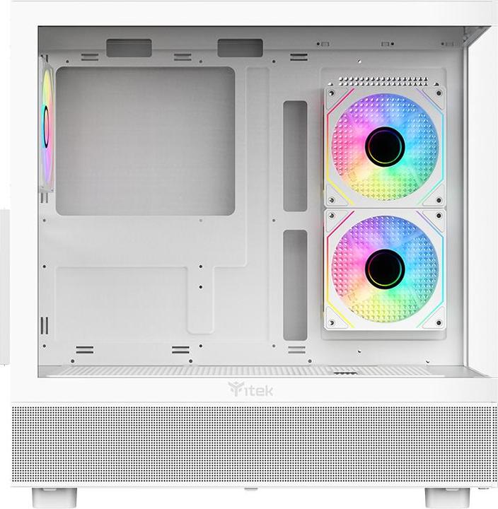 Produktbild Itek Boitier Moyen Tour ATX Showbui 42 RGB avec panneaux vitrés (Blanc) (Mini-ITX, mATX, ATX)