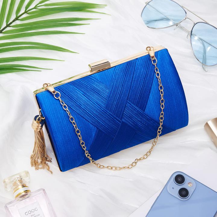 Actual product image Only-Bags.Store Clutch Abendtasche Fransen Elegante Kettentasche Clutch Bag