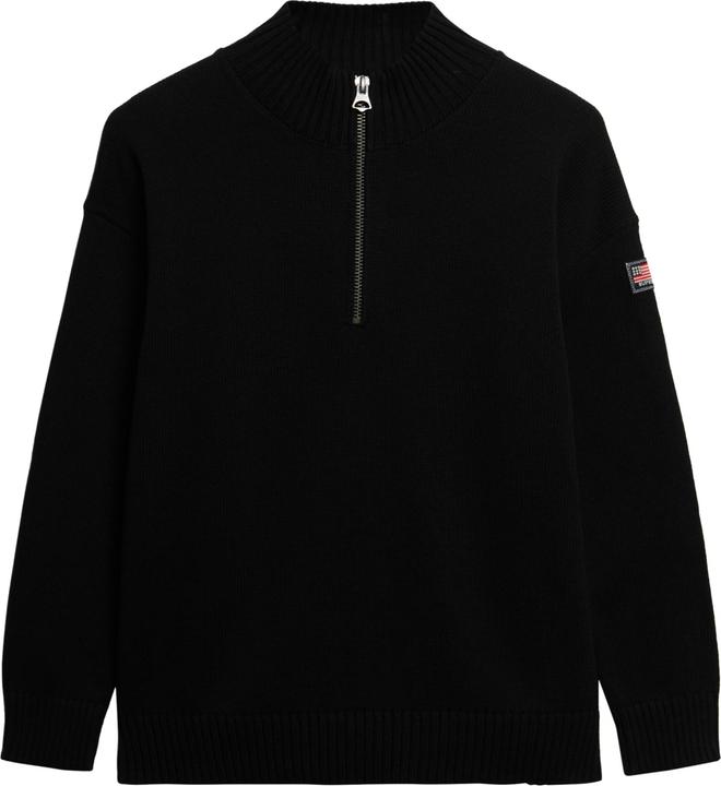Image du produit Superdry Pull half-zip ample en maille à col camionneur femme (M)