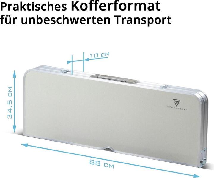 Image du produit Stahlwerk Table de camping avec chaises Set de table pliante en aluminium