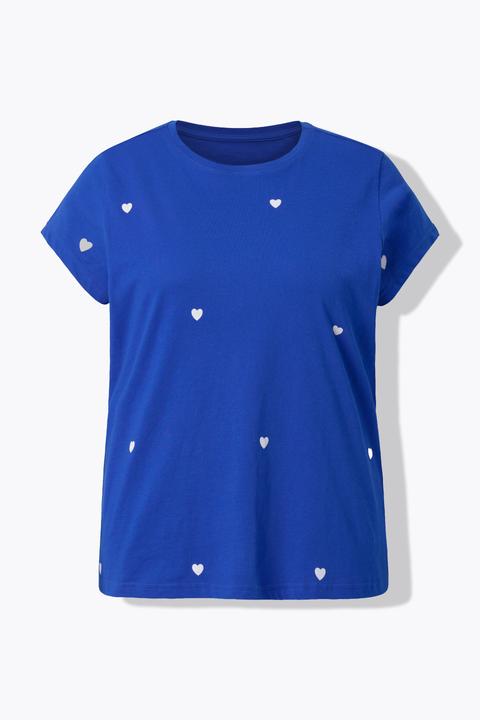 Actual product image Studio Untold Heart Print Cap Sleeve Tee (54, 56)