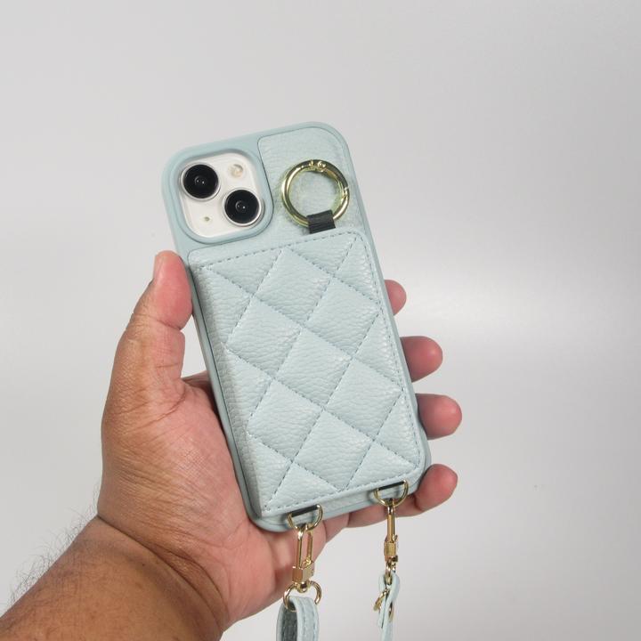 Actual product image PhoneLook Hülle Gepolstertes Leder mit Spiegel und Kartenfach grosse abnehmbare Riemen (Apple iPhone 15)