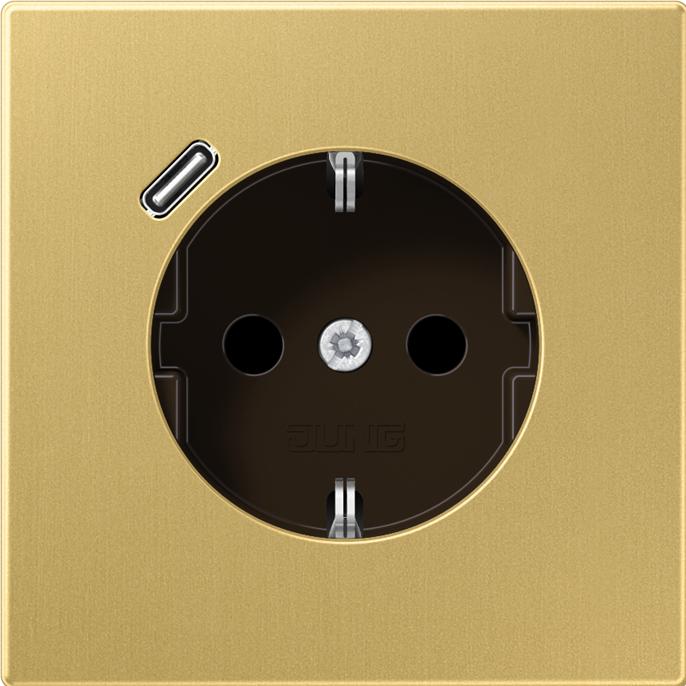 Produktbild JUNG ES1520-18C SCHUKO-Steckdose m.USB