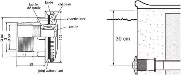 Immagine prodotto Hayward Bocchetta a pressione Cofies per piscine e liner in cemento 3315