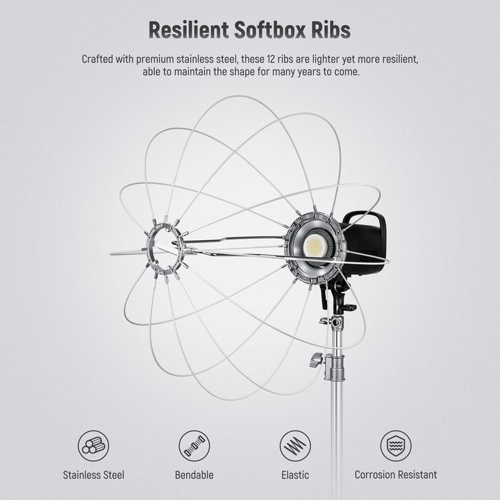 Produktbild Neewer 90cm Quick Release Lantern Softbox With Fabric Barn Doors (Softbox, 90 cm)