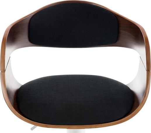 Actual product image CLP Barstool Kingston Fabric, walnut/black