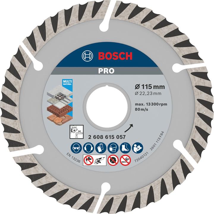 Produktbild Bosch Professional Zubehör PRO Multi Material Diamanttrennscheibe, 115 x 22,23 mm