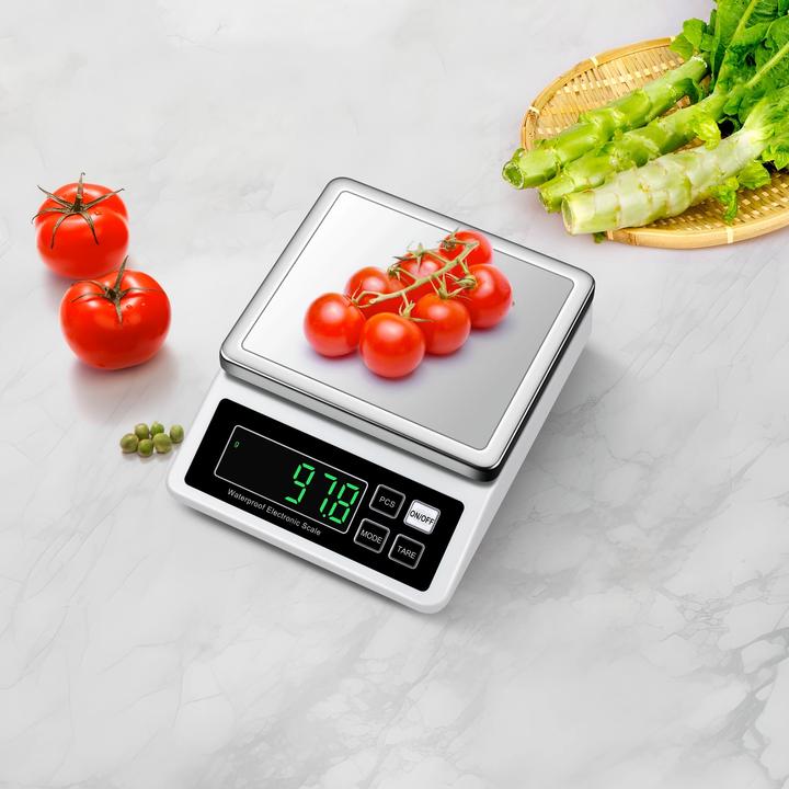 Image du produit Swissdetector Balance électronique rechargeable numérique - 1g/15Kg - Blanc