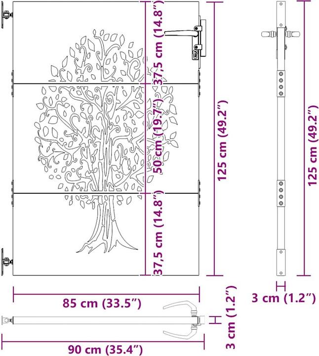 Produktbild vidaXL Gartentor