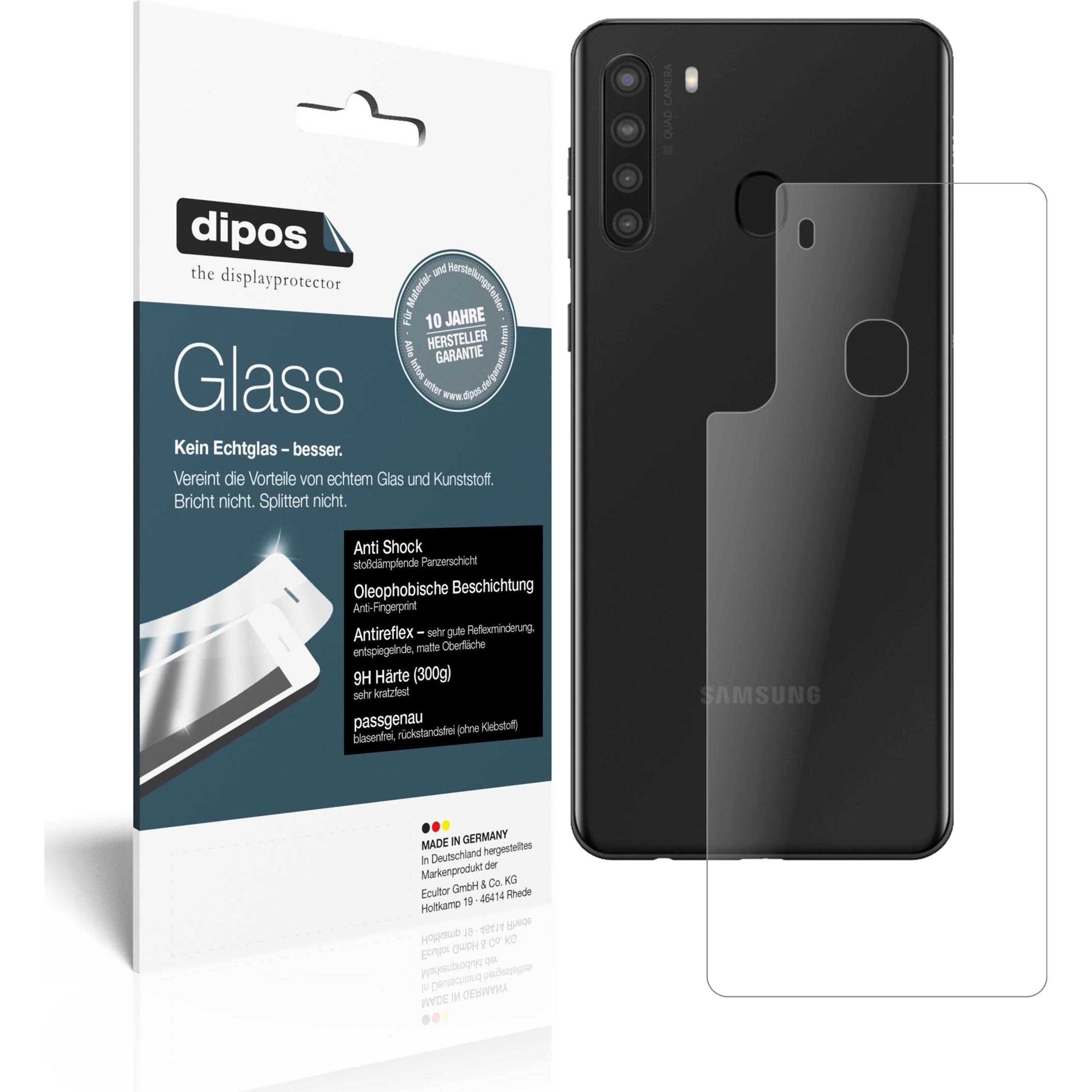 Dipos Displayschutz Anti-Shock (2 Stück, Samsung Galaxy A21), Smartphone Schutzfolie, Transparent