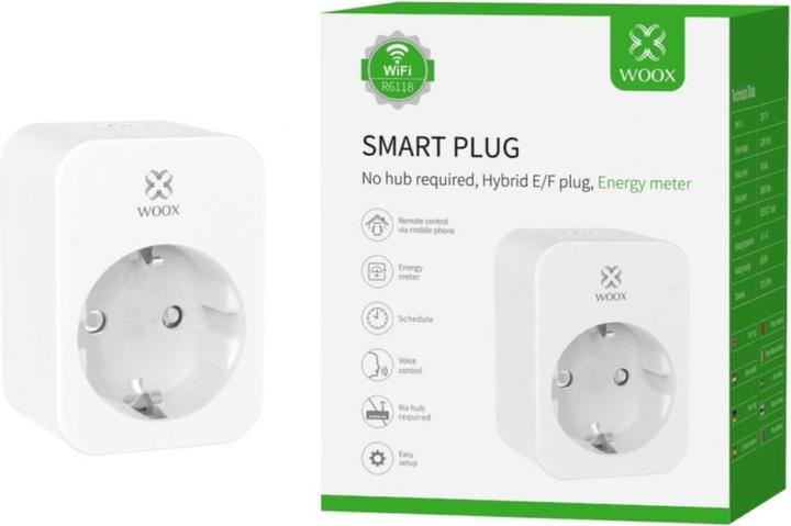 Actual product image Woox R6118 Smart Plug 16A + energy monitor