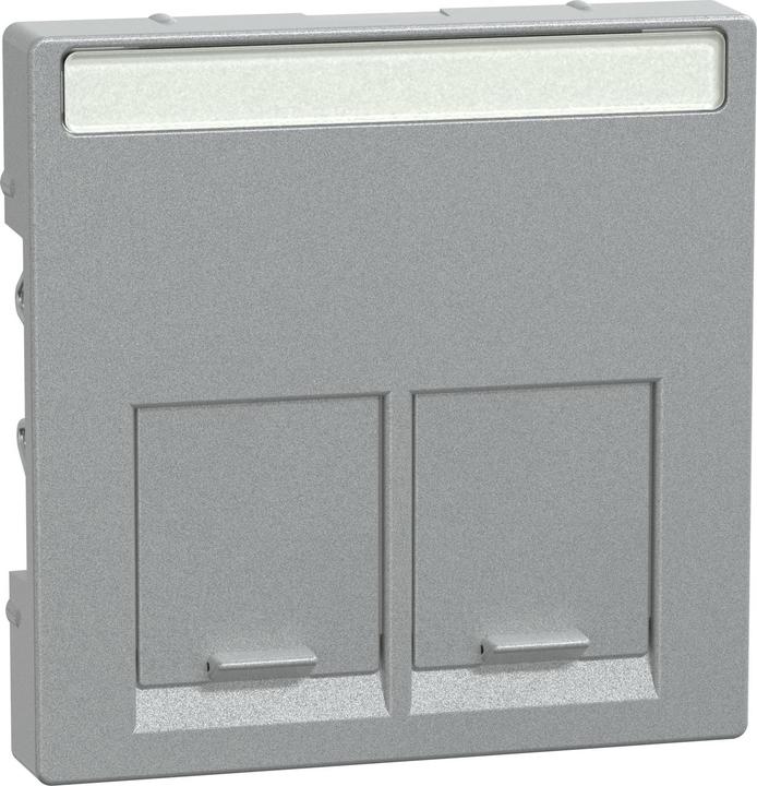Actual product image Merten Central plate data verb 2 System M aluminium MEG4574-0460