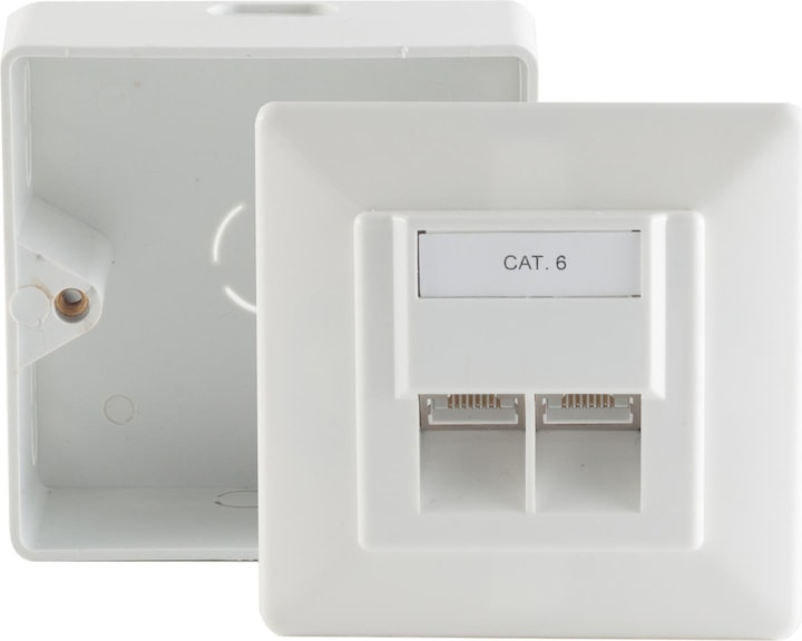 Produktbild Shiverpeaks S/CONN maximum connectivity Netzwerkdose-cat. 5e Netzwerkdose 2-Fach, Aufputz/ Unterputz-SET / 4 Stü