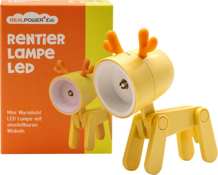 Produktbild RealPower LED-Tier Taschenlampe Yellow deer (6.40 cm)