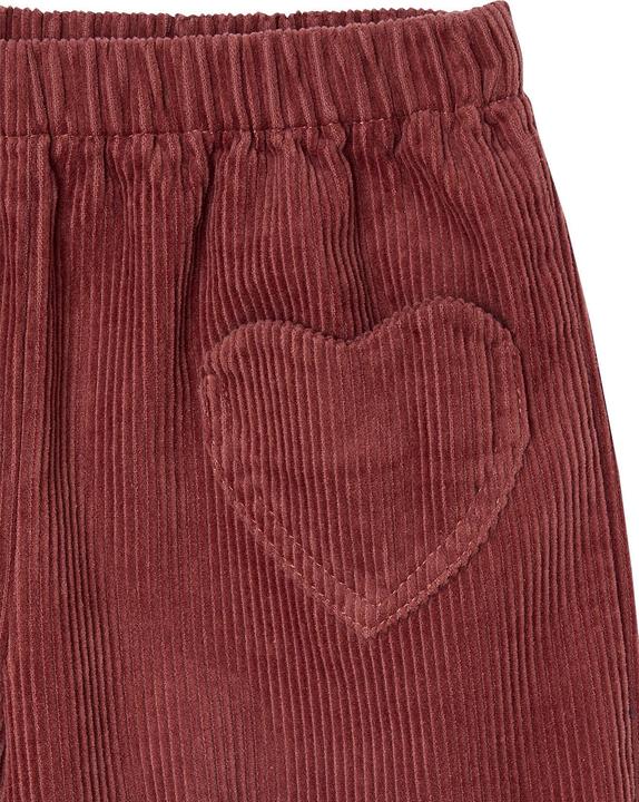 Actual product image Vertbaudet Mädchen Cord-Shorts mit Herztaschen und Dehnbund (128)