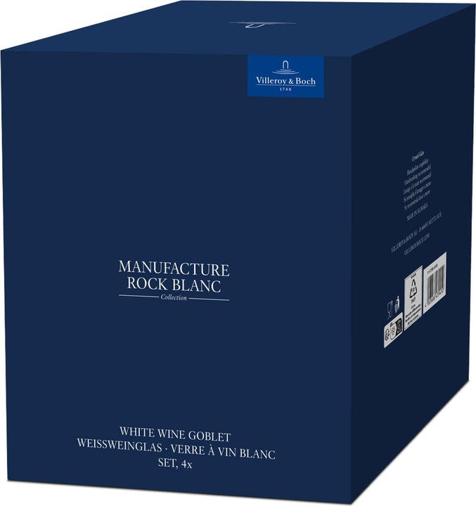 Image du produit Villeroy & Boch Verre à vin blanc, set de 4 pièces Manufacture Rock blanc (38 cl, 4 Verres, Verres à vin blanc)