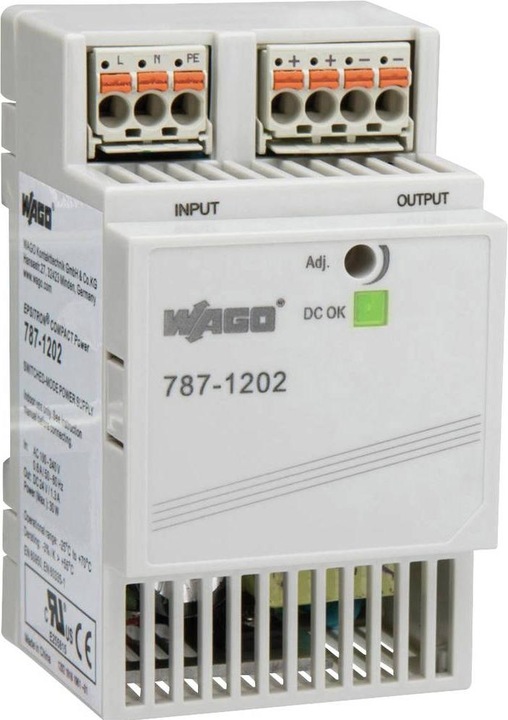 Image du produit Wago Alimentation électrique sur rail DIN (DIN-rail