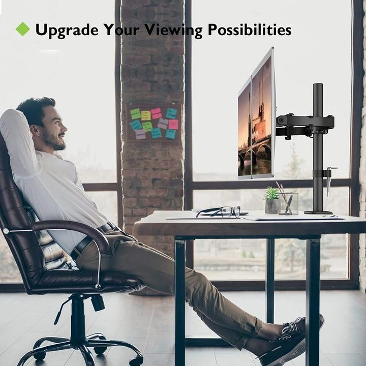 Image du produit Techly Support de bureau pour LCD TV LED 13 27 Côté à côté Pince (Tables, 27", 10 kg)