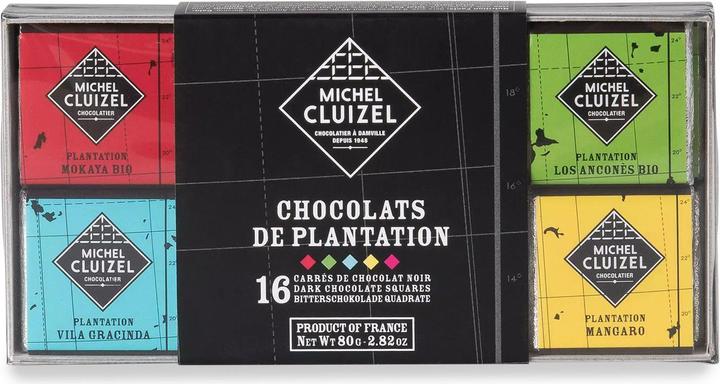Michel Cluizel Box with dark chocolate squares (80 g)