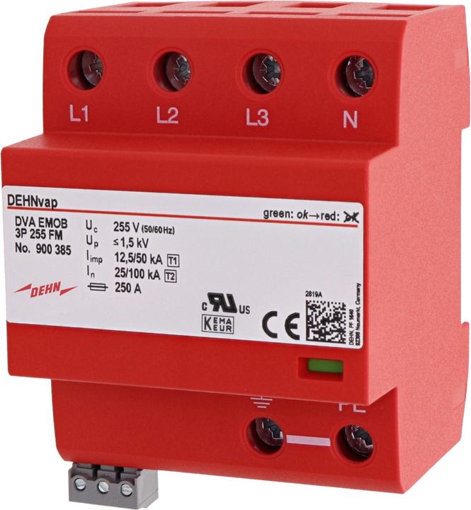 Dehn DVA EMOB 3P 255 FM Combination arrestor 230/400V 50/60Hz