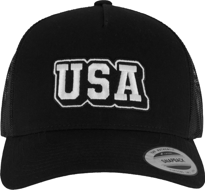 Immagine prodotto Mister Tee MisterTee USA College Wording Patch 5-Panel Retro Trucker Cap - 186927 (Taglia unica)