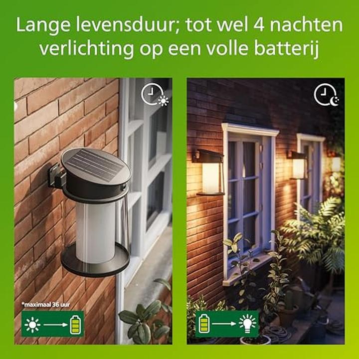 Actual product image Philips Solar outdoor wall light (470 lm, E27, IP44)