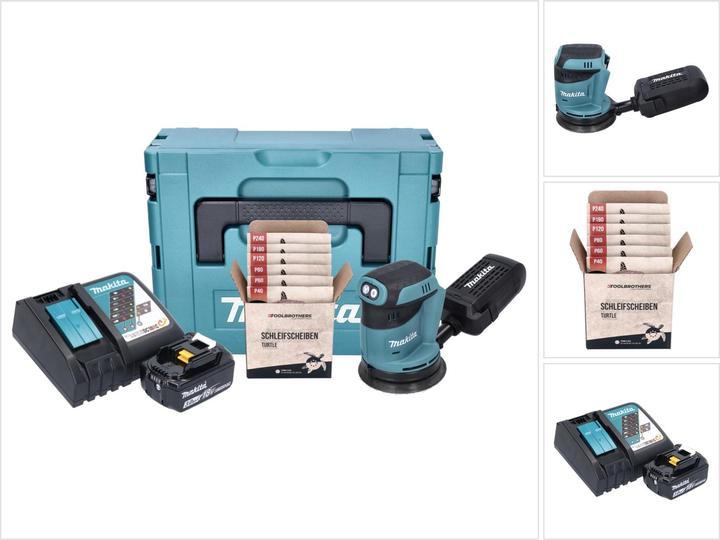 Produktbild Makita DBO 180 RF1J Akku Exzenterschleifer 18 V 125 mm + 1x Akku 3,0 Ah + Ladegerät + Toolbrothers (Exzenterschleifer)