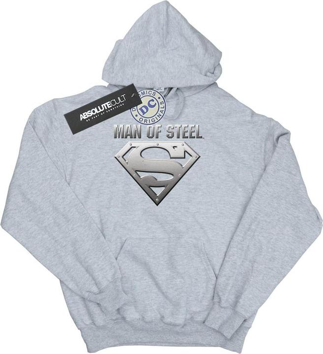 Actual product image Boys Superman Man Of Steel Shield Hoodie (140, 146)