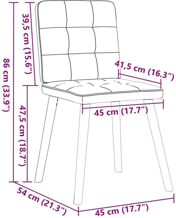 Produktbild vidaXL Esszimmerstuhl