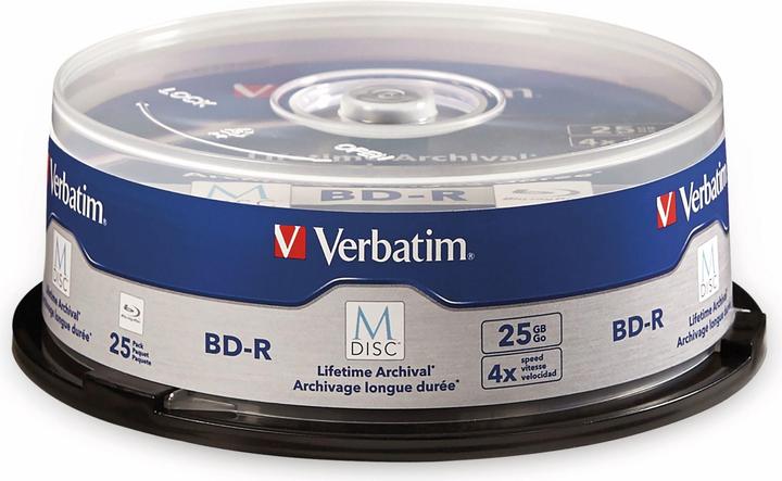 Verbatim M-Disc BD-R 25GB 4x Spindel (25 x)