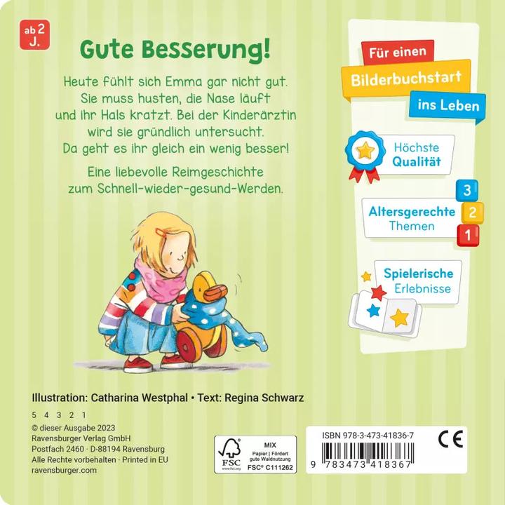 Immagine prodotto Ravensburger Bald bist du wieder gesund (Tedesco, Nero Regina, 2023)