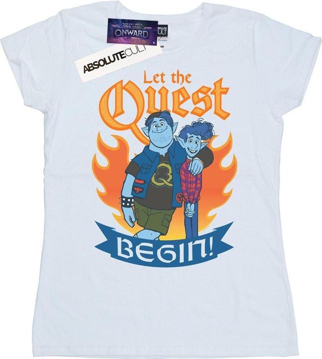 Actual product image Disney Womens/Ladies Onward Let The Quest Begin Cotton T-Shirt (L)