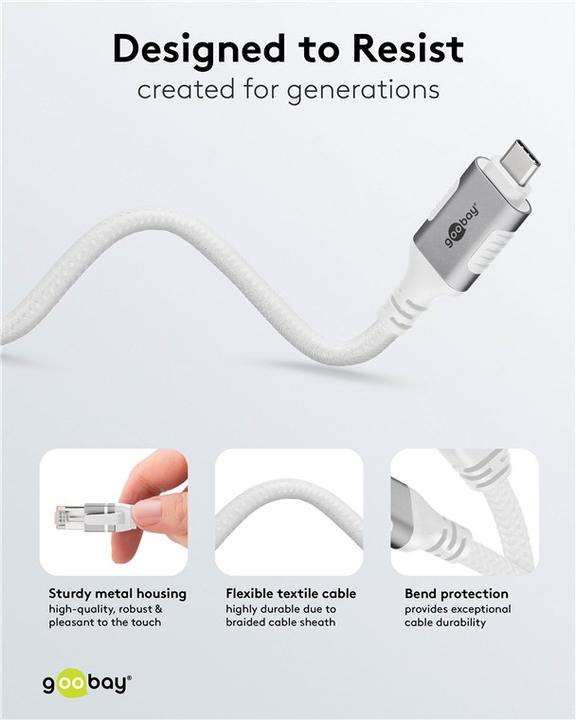 Produktbild Goobay Ethernet-Kabel CAT6 USB-C 3.1 auf RJ45 (USB-C, RJ45 (1x))