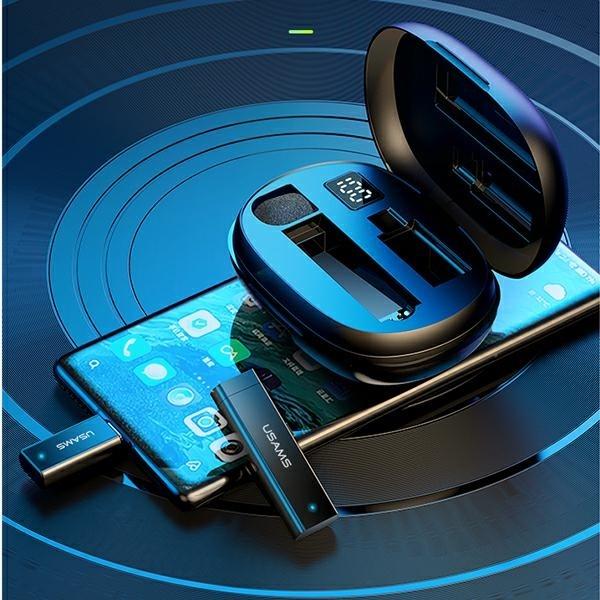 Productafbeelding Usams Bezprzewodowy mikrofon krawatowy ENC 2.4G draadloze Lavalier-microfoon Lightning ZB244MKF01 (U