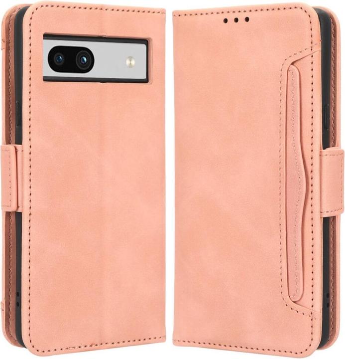 Actual product image Cover-Discount Google Pixel 7a - Case with many card slots pink (Google Pixel 7a)