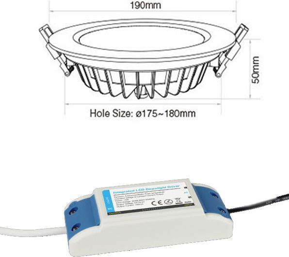 Produktbild Milight LED Einbauspot Smart 15W RGB+KW/WW IP54 1200lm (1200 lm)