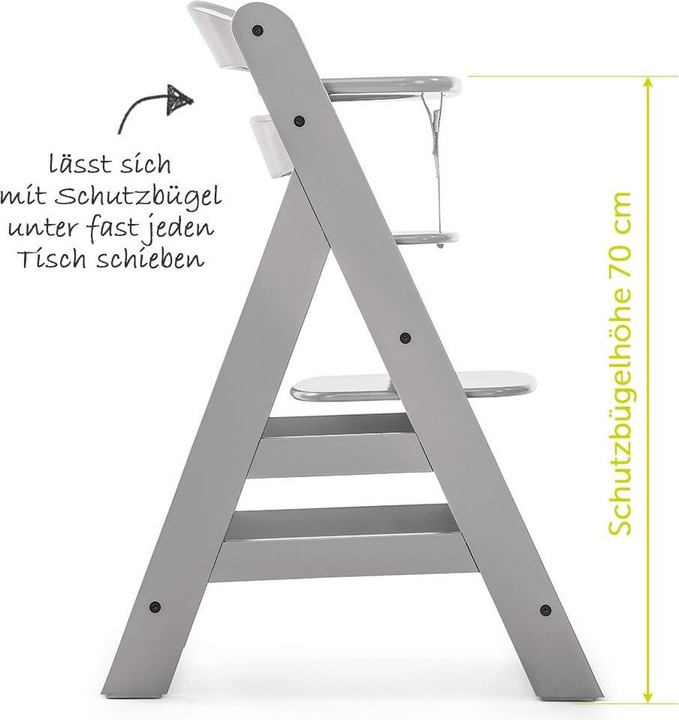 Produktbild Hauck Hochstühle Alpha Plus Grau Newborn Set Deluxe - 4-tlg. Hochstuhl (Hochstuhl)