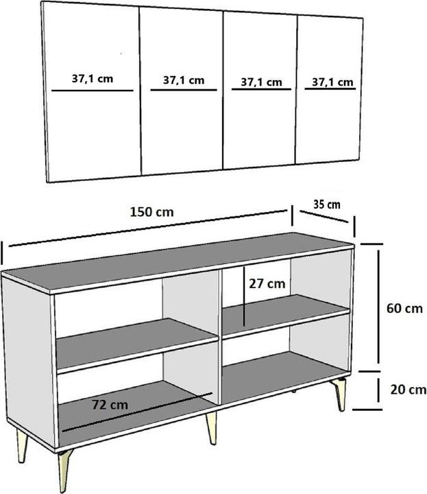 Image du produit Kalune Design Bahar Prime Console (150 x 35 x 80 cm)