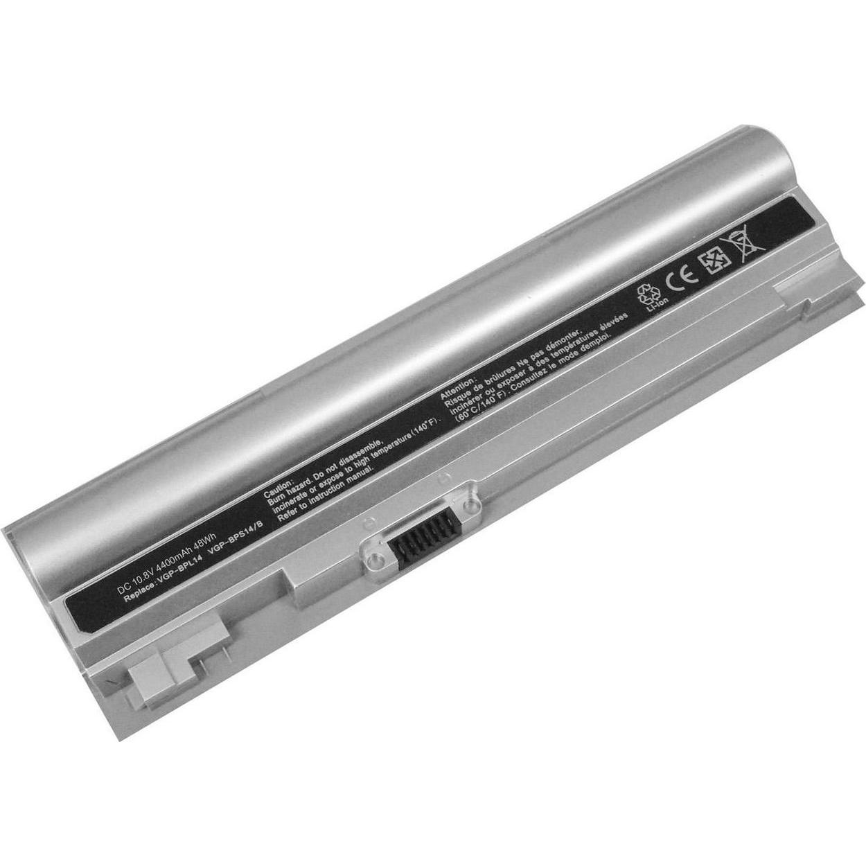 CoreParts Laptop Battery for Sony (6 Zellen, 4400 mAh), Notebook Akku, Silber