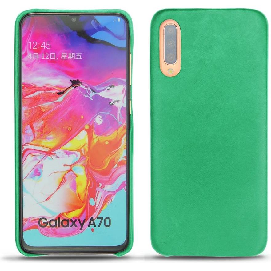 Noreve Lederschutzhülle (Samsung Galaxy A70), Smartphone Hülle, Grün
