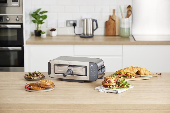 Image du produit Ninja 3-in-1 Multifunctionele Toaster, Grillplaat en Panini Maker - 7 Roosterstanden - RVS - ST202EU