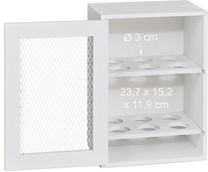 Actual product image Relaxdays Wooden Egg Cabinet, 12 Pieces (18 x 12 x 25 cm, 5.50 l)